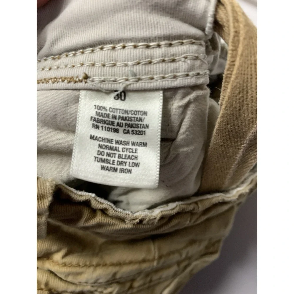 Vintage Mens Aeropostale Drawstrings Cargo Shorts Military Army Khaki Sz 30 Y2K
